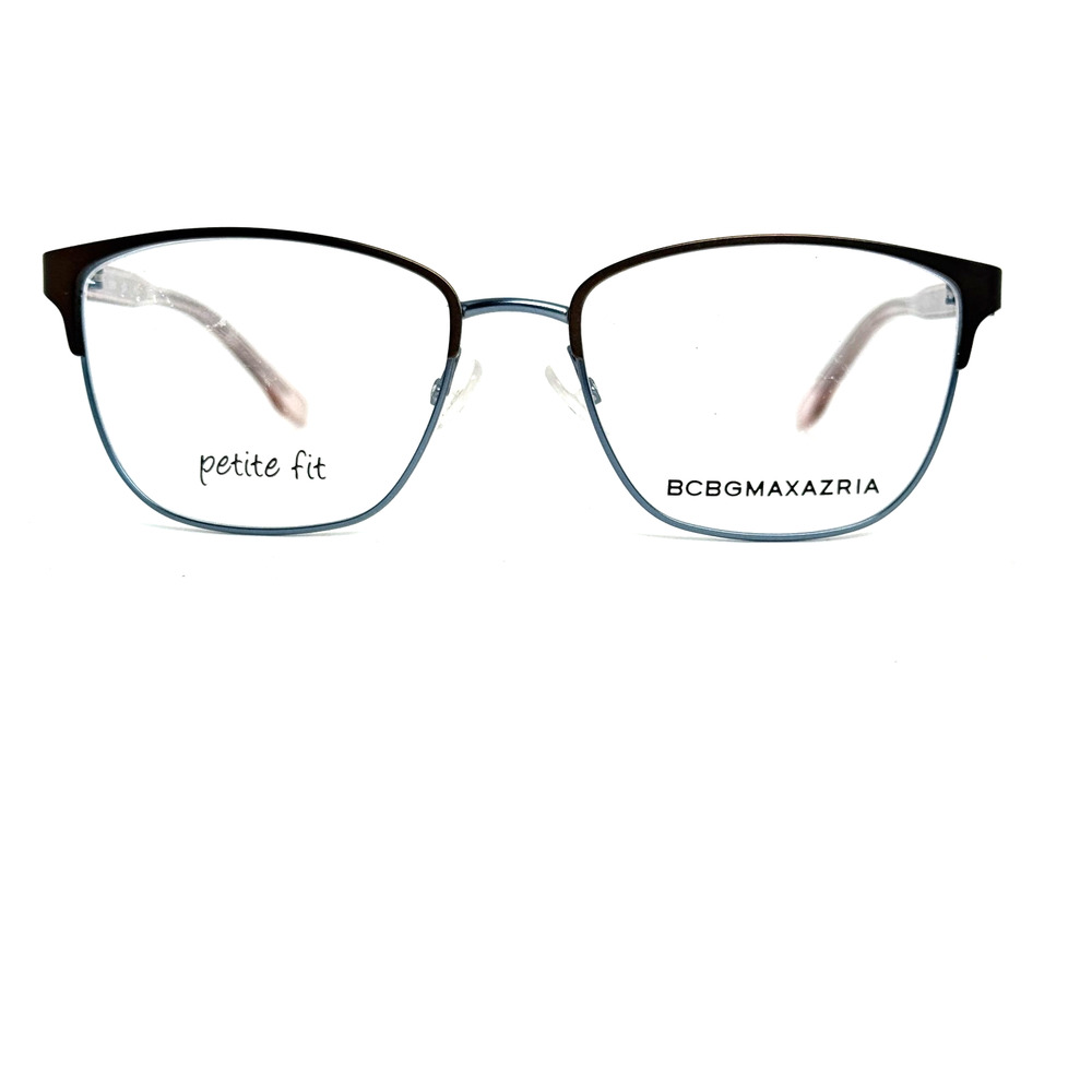 BCBG MAXAZRIA Hilda Brown‎ Blue Square Eyeglasses Frames 50-16 130 H20704